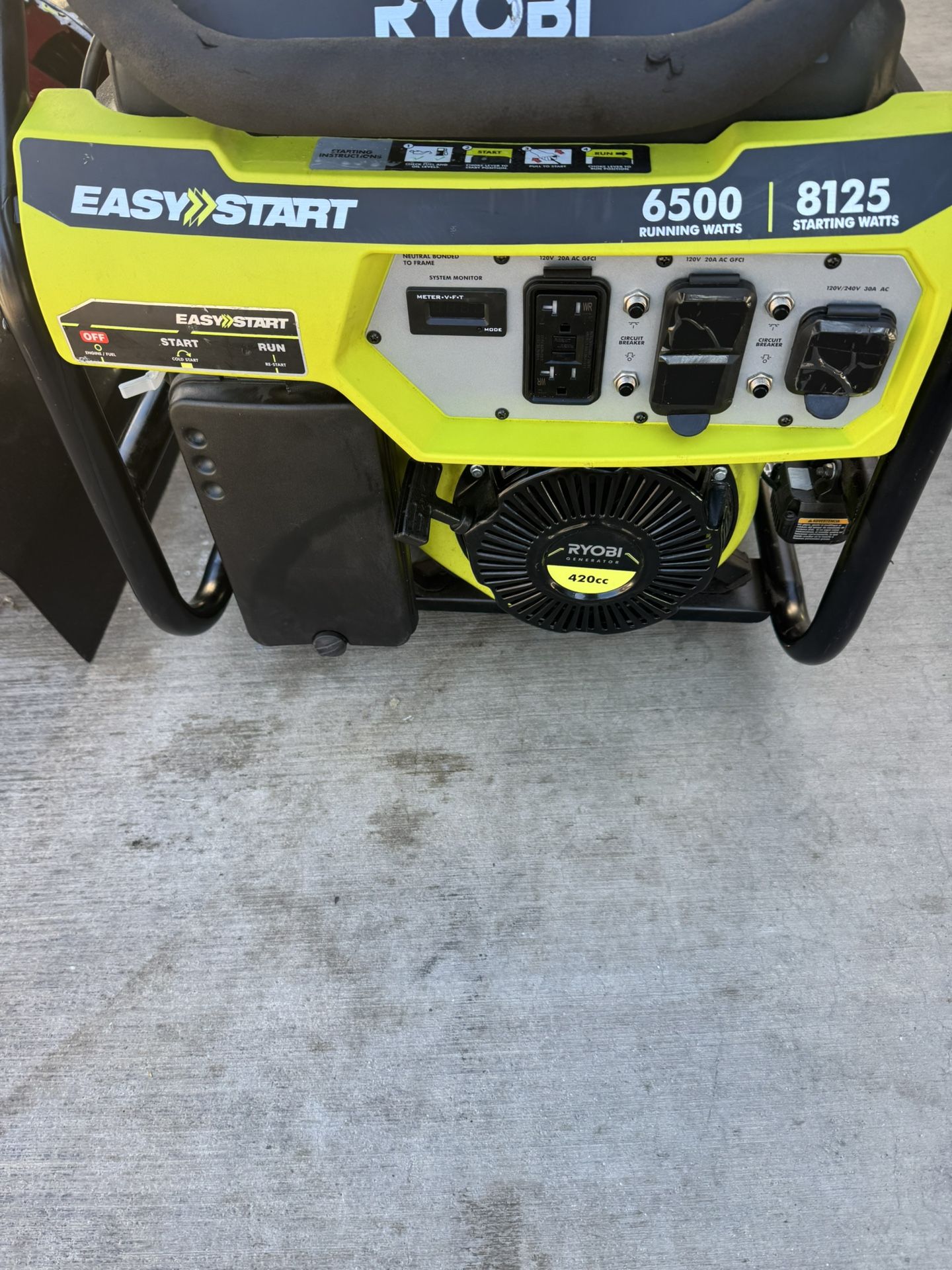 Ryobi Easy Start Generator 8125 Watts