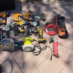 Ryobi Dewalt Rigid Bostitch Lot of Power Tools