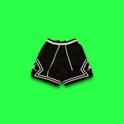Air Jordan Dri-Fit Sport Woven Diamond Shorts Mens Small Black & White