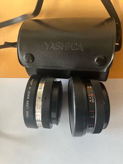 Vintage Yashica YASHIKOR AUX Telephoto & Wide Angle1:4 Lenses w/Case