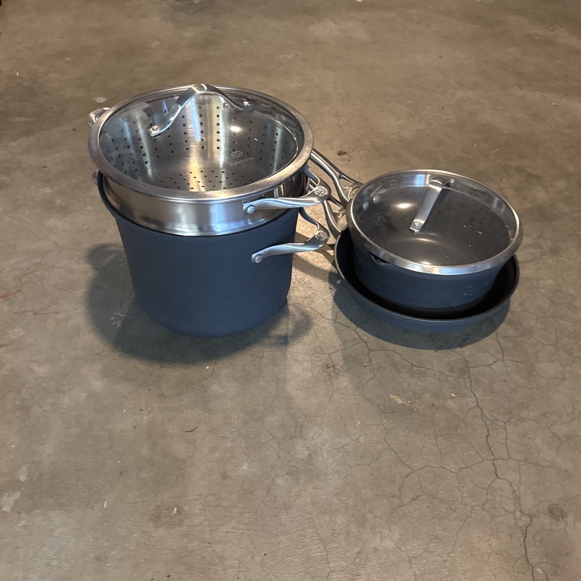 3pc Calphalon Contemporary Non Stick Pots And Pan Set