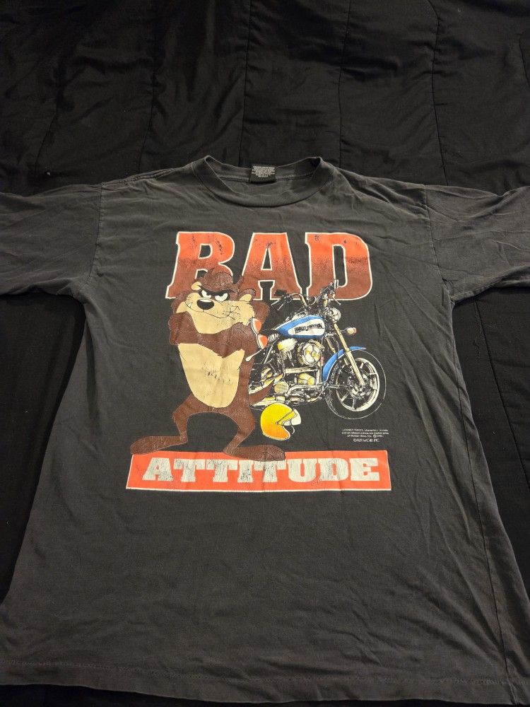 Vintage 1991 Harley-Davidson x Looney Tunes Taz “Bad Attitude” T-Shirt XL