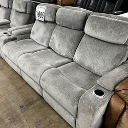 Power Reclining Sofa & Love Seat, ONLY $39 DOWN!