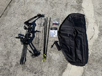 Bow Fishing Compound Bow Set with Case, Arrows, and other accessories