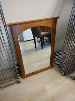 Wood Framed Wall Mirror 22" x 31""