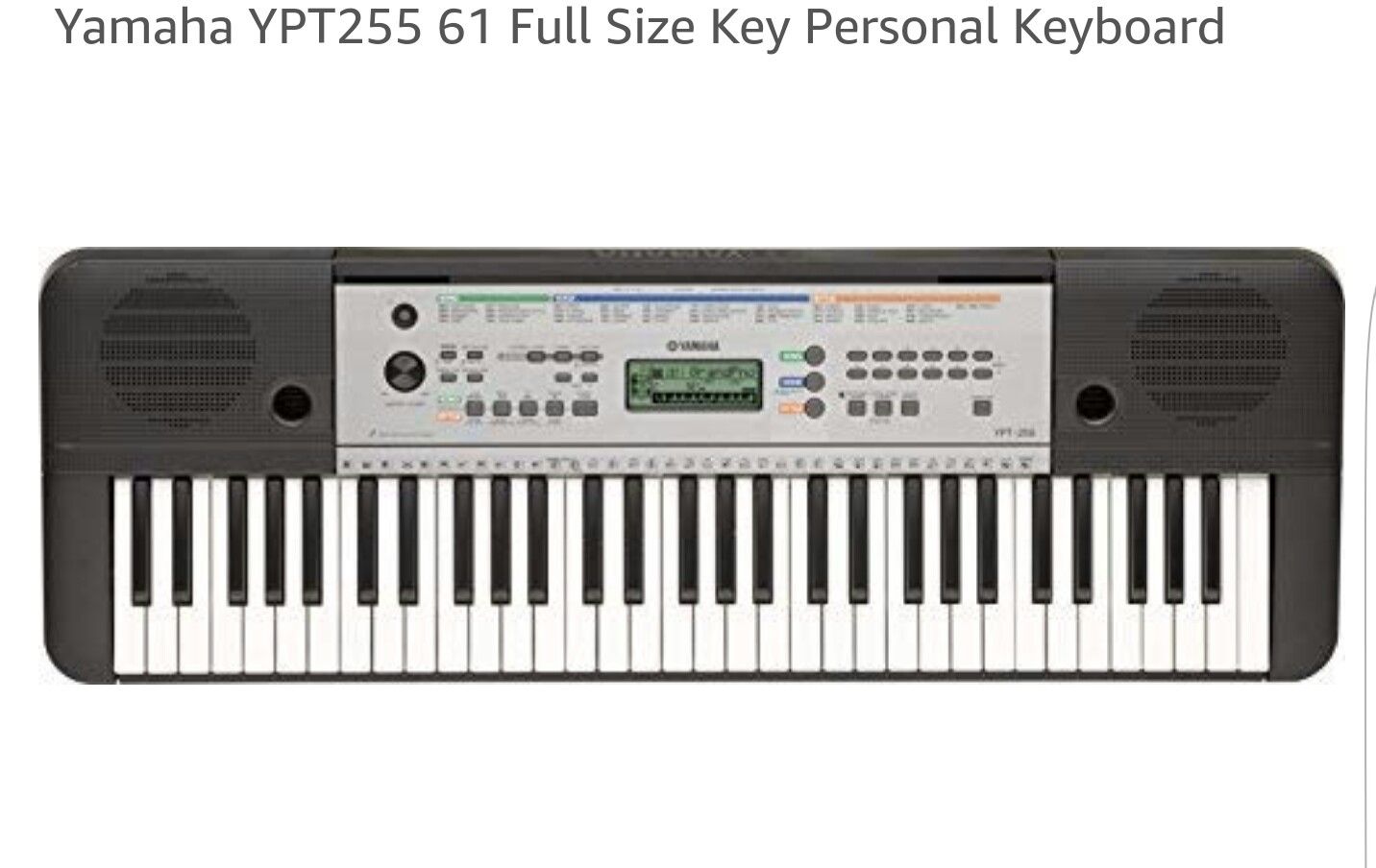 Yamaha YPT255 61 Full Size Key Personal Keyboard
