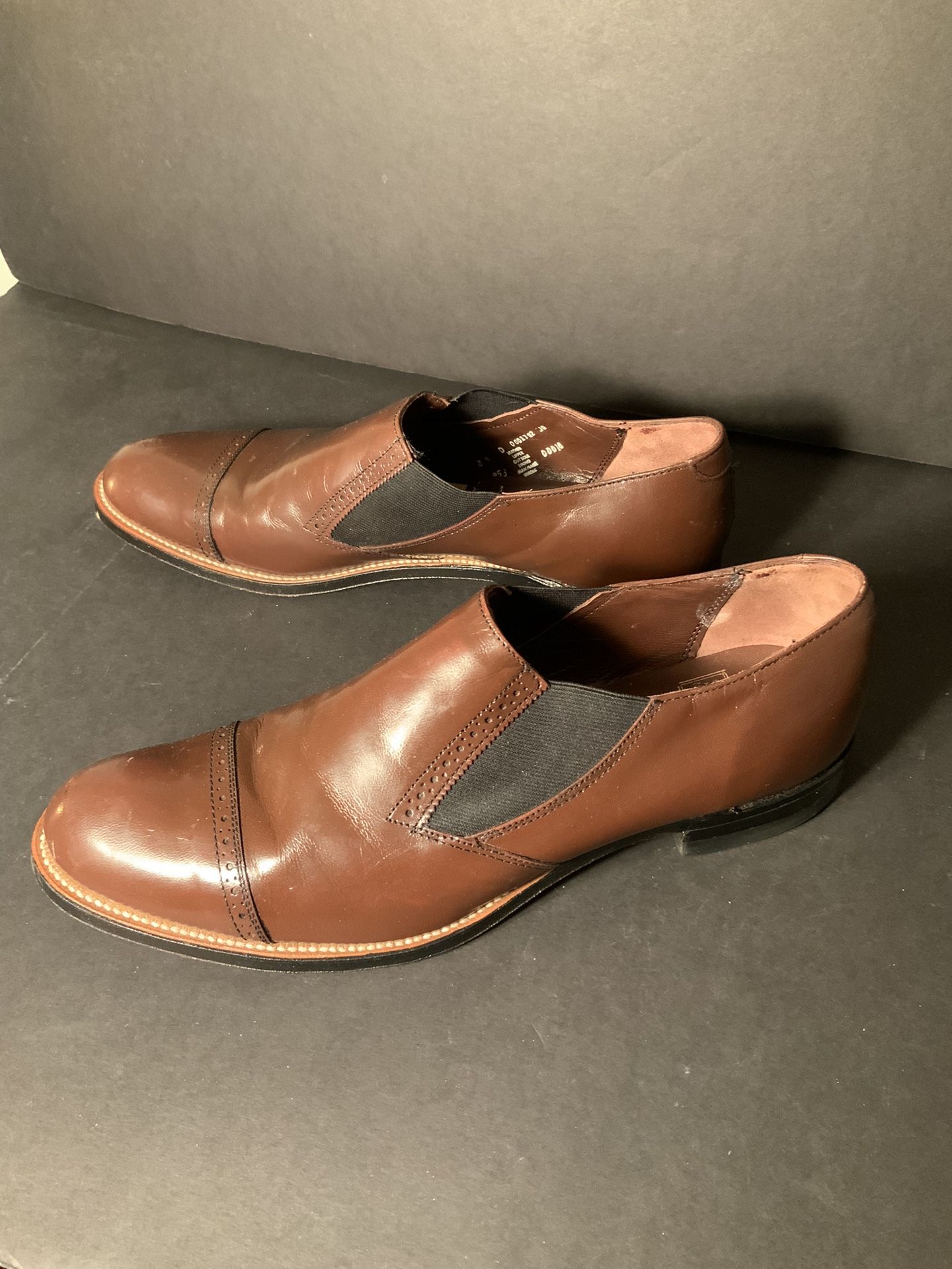 Mens Size 8.5 Dress Shoes Brown 