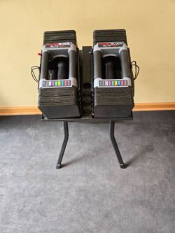 Powerblocks Elite EXP 70lb Adjustable Dumbbells with Stand