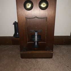 Antique 1900s Wooden Wall Phone