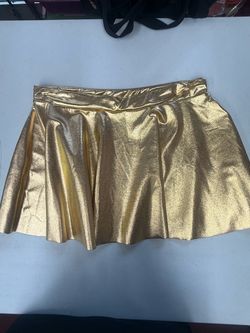 Gold Metallic Mini Skirt