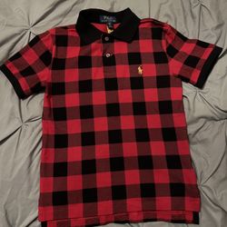 Polo Ralph Lauren Plaid Christmas shirt Boys Size 8 