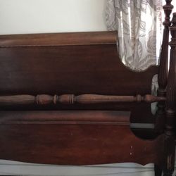 4 Poster Bed Full Size Mahogany Wood