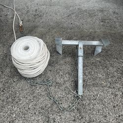 Sand/River Anchor With 300’ Nylon Rope