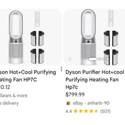 Dyson 3-in-1 Pure Hot+cool Air Purifier, Heater, And Fan 