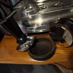 Espresso machine, coffee, tamper and coffee leveler