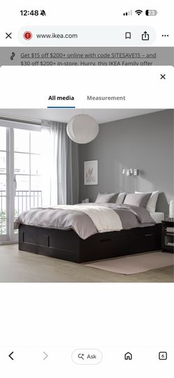 FREE IKEA Brimnes black bed frame QUEEN