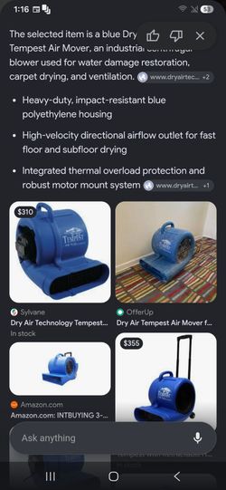 Dry Air Tempest Air Mover Blower