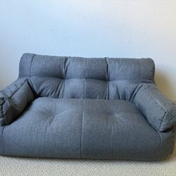 Double Bean Bag Sofa Cover (No Filler) Soft Comfy Love Seat Sofa Lazy Sack Bean Bag Chair Couch, Bean Bag Chairs for Adults Large Fluffy Bean Bag Bean