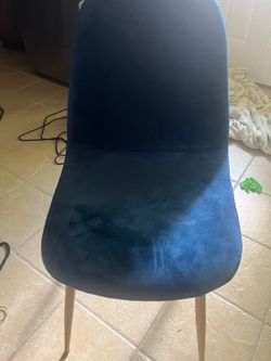 Velvet blue chairs
