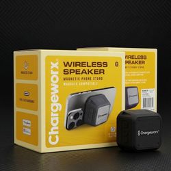 Chargeworx Snap-Sync Speaker: Magnetic Bluetooth Audio + Phone Stand