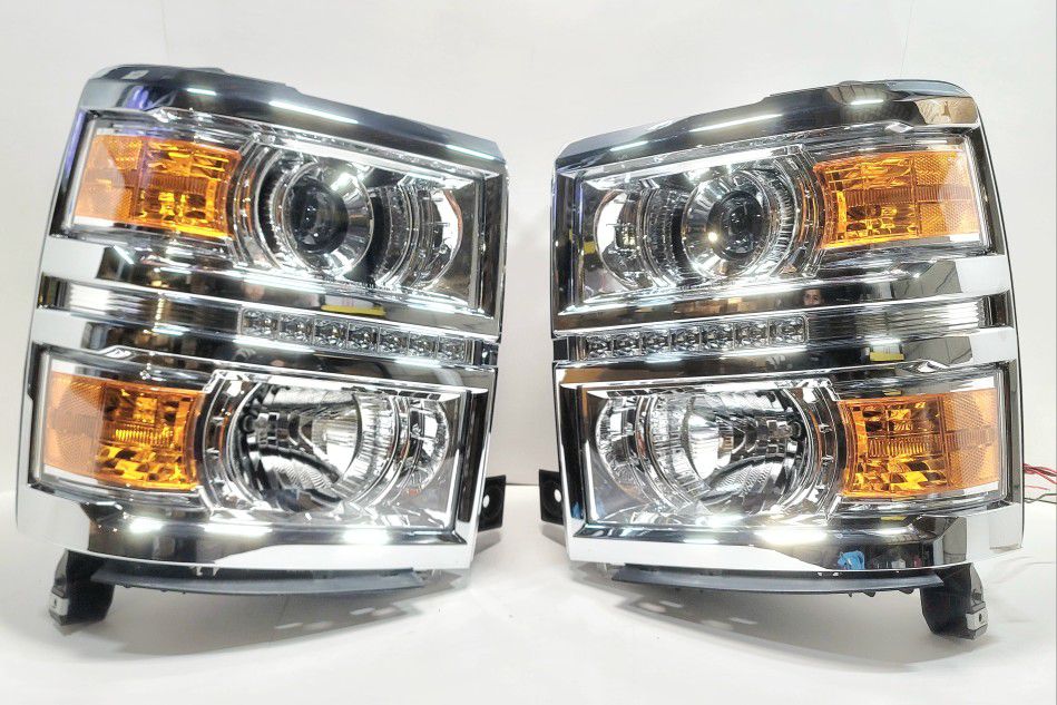 headlights for 2014-2015 silverado 1500 led stripe