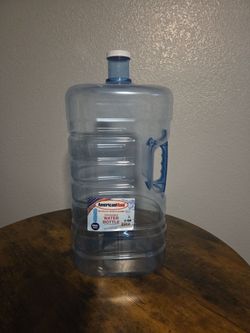 3 AmericanMaid, Clear Blue, 5 Gallon water bottles