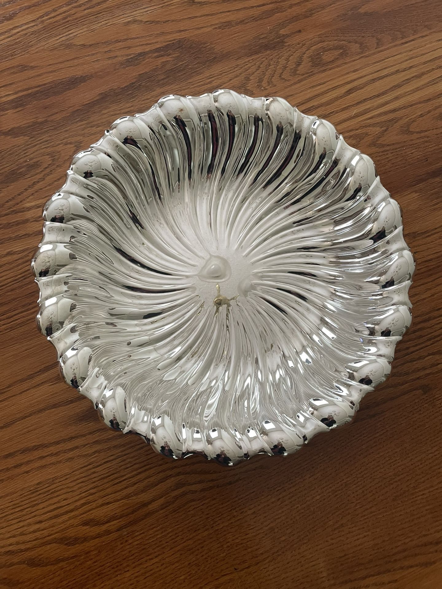 Vintage Silver Swirl Bowl Dish