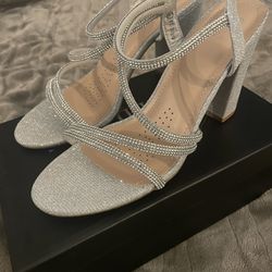 Silver Rhinestone Heels 