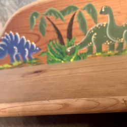 children’s room  -Shelf  And Coat Rack- DinosaurTheme