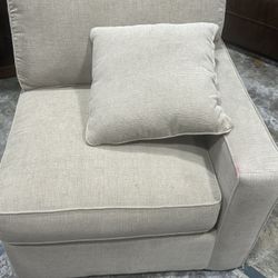 Macys Light Gray Fabric Chair 