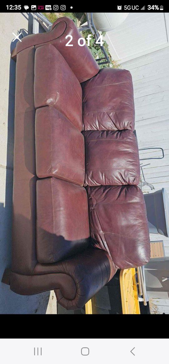Couch Leather Brown