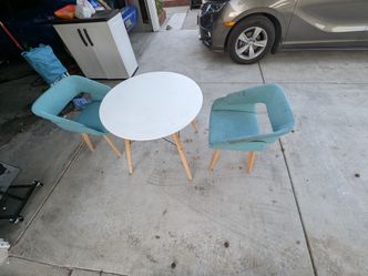 Round table 2 chairs set