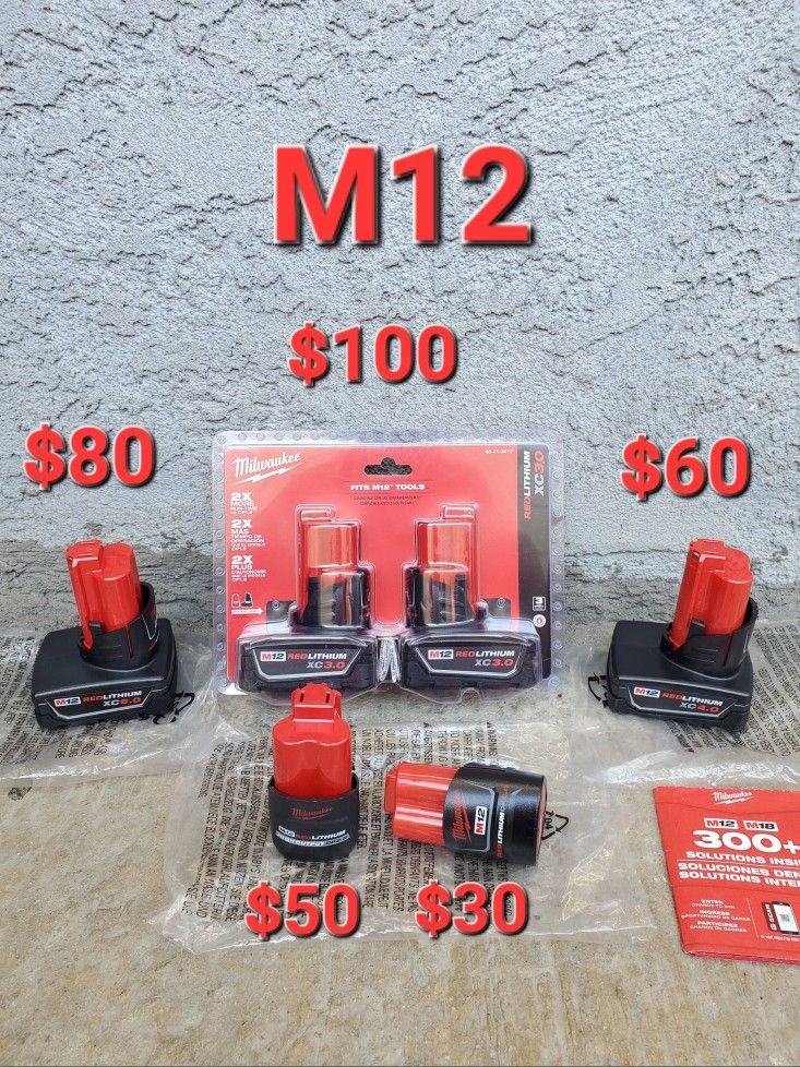 Milwaukee Battery M12 New