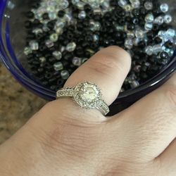 Sterling Diamond Ring