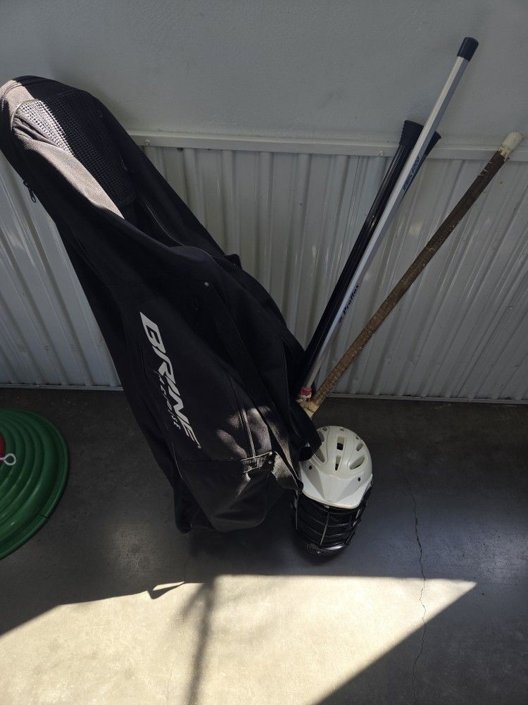 Lacrosse Gear Bag Helmet Gloves Shoulder Pads