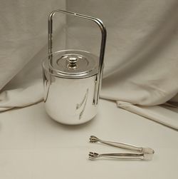 Vintage Silver Plated Maestri Ice Bucket Italy Italian Design Champagne Wine Bar