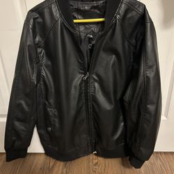 URBAN REPUBLIC Men's Black Jacket Faux Leather