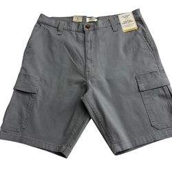LEVI STRAUSS Light Gray Ultimate Flex Cargo Shorts Men’s Sz 36 NWT