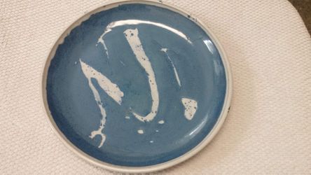 Blue Stoneware Plate