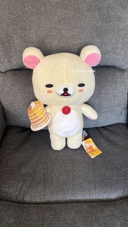 BRAND NEW Rilakkuma Korilakkuma Eating Pancake 15"