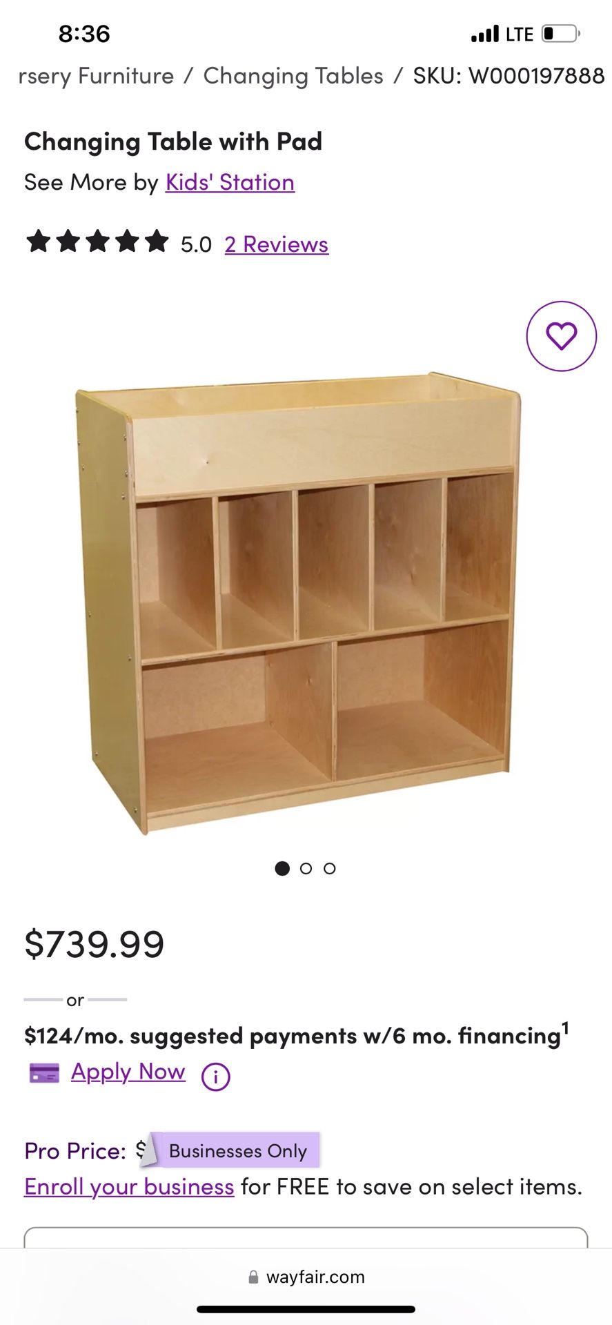 Kids station Changing Table & Storage