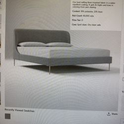 West Elm           King Size Bed And Mattress 
