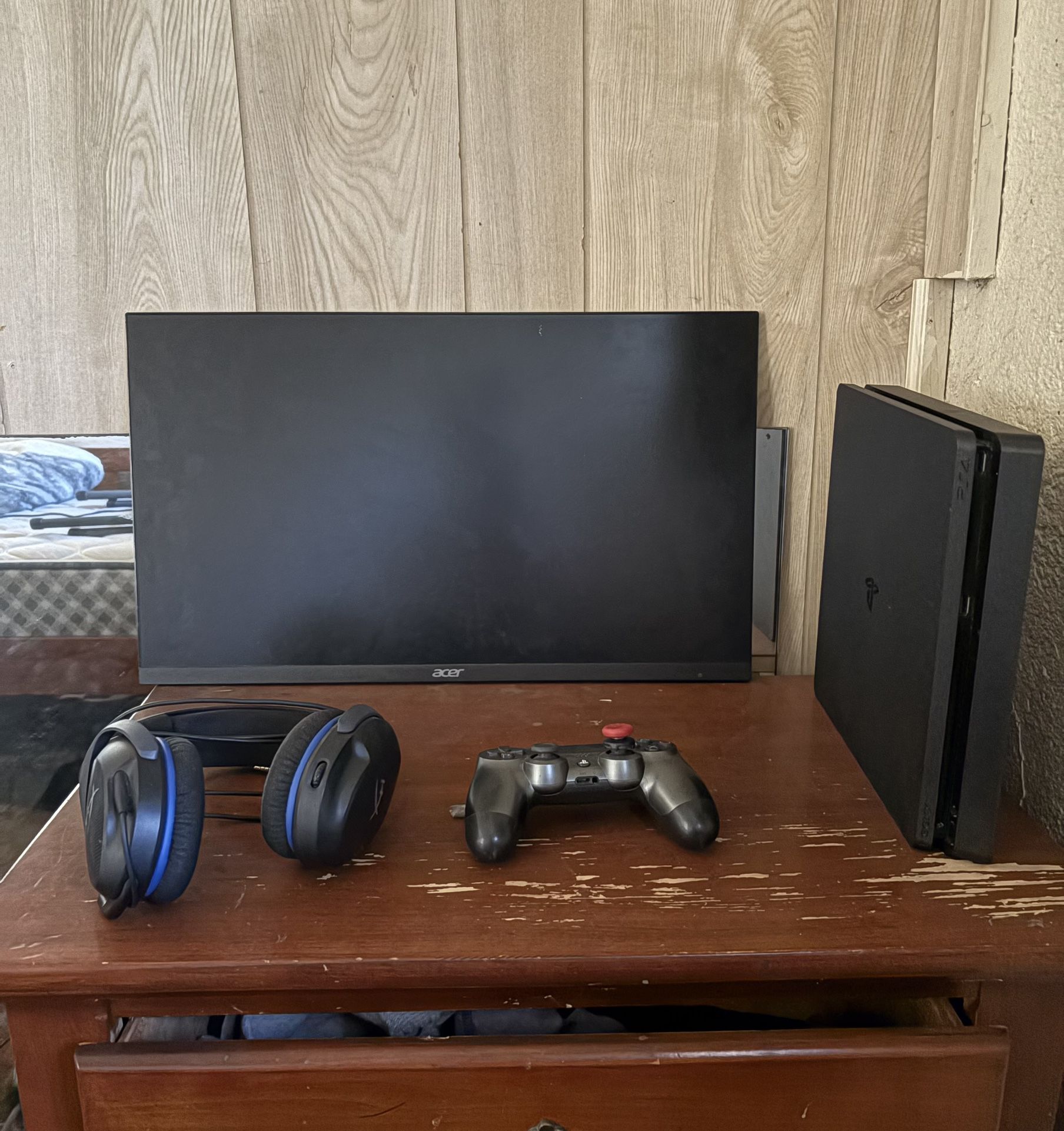 Whole Setup(acer Monitor,ps4,headset)