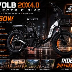 ⚡ WOLB 750W Fat Tire Electric Bike | Premium Urban Cruiser | 28MPH