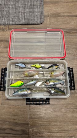 Crankbaits and tackle box