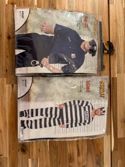 Cop and prisoner costume Halloween costume