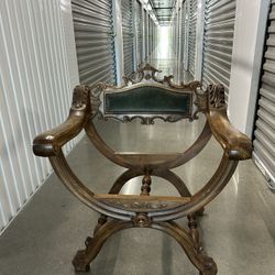 Antique Savonarola Wooden Chair