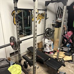 Squat Rack And Weights
