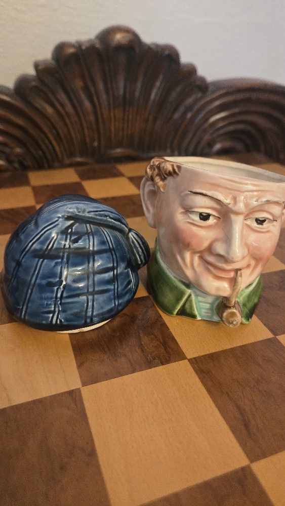 Vintage Toby Jug PAIR Porcelain Male Characters