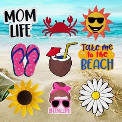  New Bogg Bag Charms 9 Count. Beach Theme